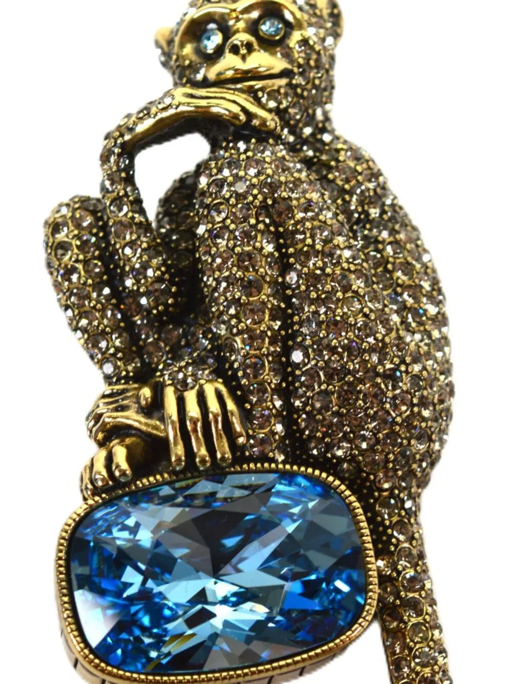 Heidi Daus Monkeying Around Swarovski Crystal Pin